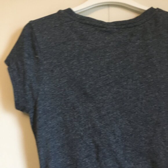 Bench Grey Heathered Ruched Side 100% Cotton Workout Tee - Picture 4 of 16